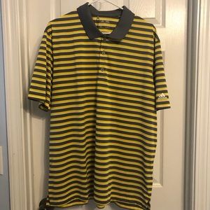 New Adidas 3 Color Stripe Men’s Golf Polo Shirt